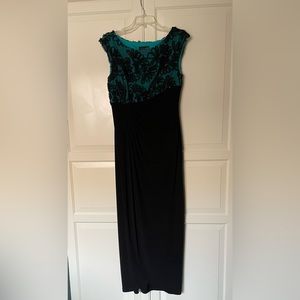 Connected Green and black dress size 8